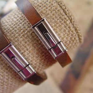 LEATHER CAMO PRINT BRACELET